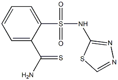 2-(1,3,4-thiadiazol-2-ylsulfamoyl)benzene-1-carbothioamide Struktur