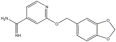 2-(1,3-benzodioxol-5-ylmethoxy)pyridine-4-carboximidamide Structure