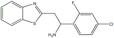 2-(1,3-benzothiazol-2-yl)-1-(4-chloro-2-fluorophenyl)ethan-1-amine Struktur