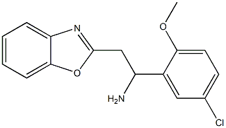 2-(1,3-benzoxazol-2-yl)-1-(5-chloro-2-methoxyphenyl)ethan-1-amine Struktur