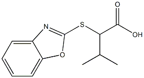 2-(1,3-benzoxazol-2-ylsulfanyl)-3-methylbutanoic acid Struktur