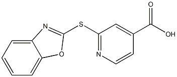 2-(1,3-benzoxazol-2-ylsulfanyl)pyridine-4-carboxylic acid Struktur