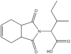 2-(1,3-dioxo-1,3,3a,4,7,7a-hexahydro-2H-isoindol-2-yl)-3-methylpentanoic acid Struktur