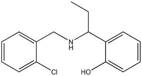 2-(1-{[(2-chlorophenyl)methyl]amino}propyl)phenol Struktur