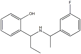 2-(1-{[1-(3-fluorophenyl)ethyl]amino}propyl)phenol Struktur