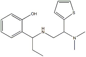 2-(1-{[2-(dimethylamino)-2-(thiophen-2-yl)ethyl]amino}propyl)phenol Struktur