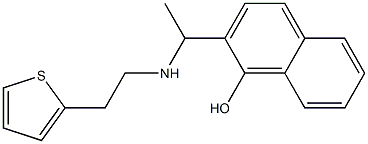 2-(1-{[2-(thiophen-2-yl)ethyl]amino}ethyl)naphthalen-1-ol Struktur