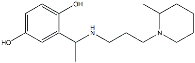 2-(1-{[3-(2-methylpiperidin-1-yl)propyl]amino}ethyl)benzene-1,4-diol Struktur