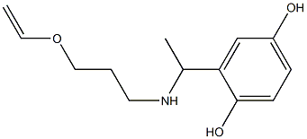 2-(1-{[3-(ethenyloxy)propyl]amino}ethyl)benzene-1,4-diol Struktur