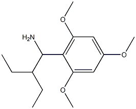 2-(1-amino-2-ethylbutyl)-1,3,5-trimethoxybenzene Struktur