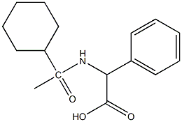 2-(1-cyclohexylacetamido)-2-phenylacetic acid Struktur