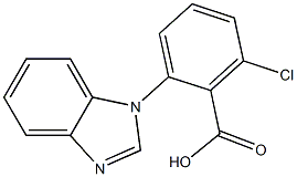 2-(1H-1,3-benzodiazol-1-yl)-6-chlorobenzoic acid Struktur