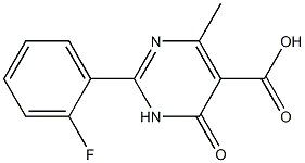 2-(2-fluorophenyl)-4-methyl-6-oxo-1,6-dihydropyrimidine-5-carboxylic acid Struktur