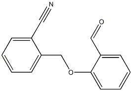 2-(2-formylphenoxymethyl)benzonitrile Struktur