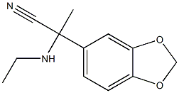 2-(2H-1,3-benzodioxol-5-yl)-2-(ethylamino)propanenitrile Struktur