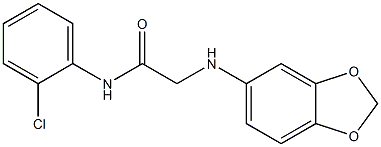 2-(2H-1,3-benzodioxol-5-ylamino)-N-(2-chlorophenyl)acetamide Struktur