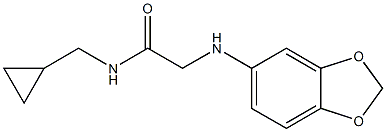 2-(2H-1,3-benzodioxol-5-ylamino)-N-(cyclopropylmethyl)acetamide Struktur