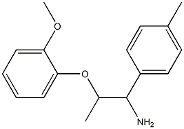 2-(2-methoxyphenoxy)-1-(4-methylphenyl)propan-1-amine Struktur