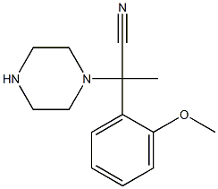 2-(2-methoxyphenyl)-2-(piperazin-1-yl)propanenitrile Struktur