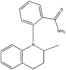 2-(2-methyl-1,2,3,4-tetrahydroquinolin-1-yl)benzene-1-carbothioamide Struktur