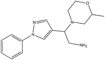 2-(2-methylmorpholin-4-yl)-2-(1-phenyl-1H-pyrazol-4-yl)ethanamine Struktur