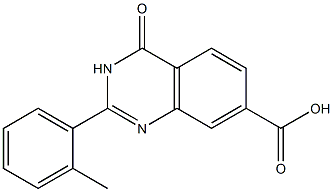 2-(2-methylphenyl)-4-oxo-3,4-dihydroquinazoline-7-carboxylic acid Struktur