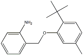 2-(2-tert-butyl-5-methylphenoxymethyl)aniline Struktur