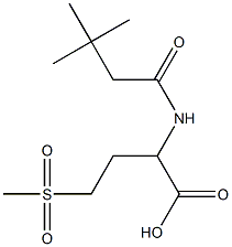 2-(3,3-dimethylbutanamido)-4-methanesulfonylbutanoic acid Struktur