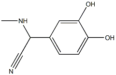 2-(3,4-dihydroxyphenyl)-2-(methylamino)acetonitrile Struktur