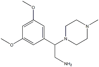 2-(3,5-dimethoxyphenyl)-2-(4-methylpiperazin-1-yl)ethan-1-amine Struktur