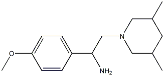 2-(3,5-dimethylpiperidin-1-yl)-1-(4-methoxyphenyl)ethanamine Struktur