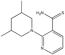 2-(3,5-dimethylpiperidin-1-yl)pyridine-3-carbothioamide Struktur