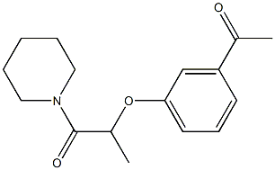 2-(3-acetylphenoxy)-1-(piperidin-1-yl)propan-1-one Struktur