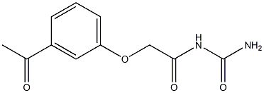 2-(3-acetylphenoxy)-N-(aminocarbonyl)acetamide Struktur