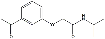 2-(3-acetylphenoxy)-N-isopropylacetamide Struktur