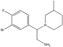 2-(3-bromo-4-fluorophenyl)-2-(3-methylpiperidin-1-yl)ethanamine Struktur