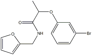 2-(3-bromophenoxy)-N-(furan-2-ylmethyl)propanamide Struktur