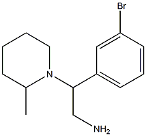 2-(3-bromophenyl)-2-(2-methylpiperidin-1-yl)ethanamine Struktur