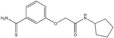 2-(3-carbamothioylphenoxy)-N-cyclopentylacetamide Struktur