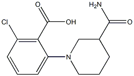 2-(3-carbamoylpiperidin-1-yl)-6-chlorobenzoic acid Struktur