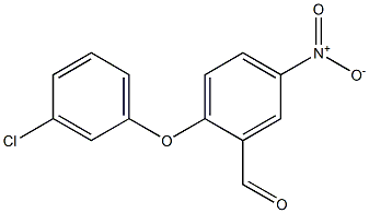 2-(3-chlorophenoxy)-5-nitrobenzaldehyde Struktur