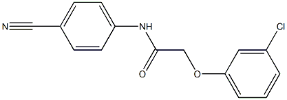 2-(3-chlorophenoxy)-N-(4-cyanophenyl)acetamide Struktur