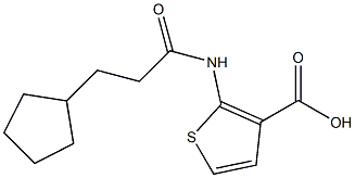 2-(3-cyclopentylpropanamido)thiophene-3-carboxylic acid Struktur