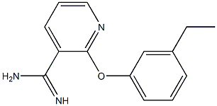 2-(3-ethylphenoxy)pyridine-3-carboximidamide Struktur