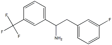 2-(3-fluorophenyl)-1-[3-(trifluoromethyl)phenyl]ethan-1-amine Struktur