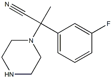 2-(3-fluorophenyl)-2-(piperazin-1-yl)propanenitrile Struktur