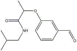 2-(3-formylphenoxy)-N-(2-methylpropyl)propanamide Struktur