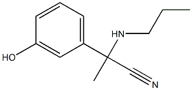 2-(3-hydroxyphenyl)-2-(propylamino)propanenitrile Struktur