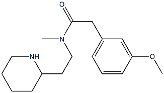 2-(3-methoxyphenyl)-N-methyl-N-[2-(piperidin-2-yl)ethyl]acetamide Struktur