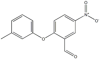 2-(3-methylphenoxy)-5-nitrobenzaldehyde Struktur